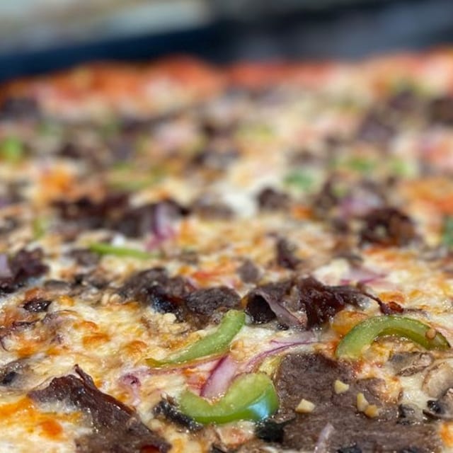 South Street Cheese Steak Pizza.