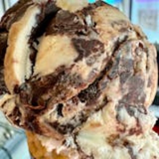 Moose Tracks Ice Cream.